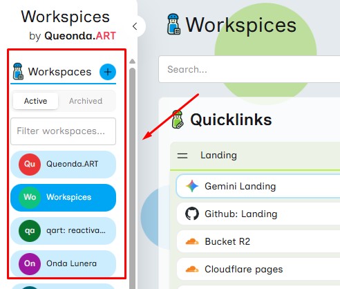 Workspices Workspace overview